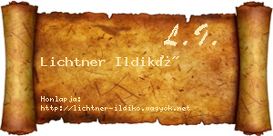 Lichtner Ildikó névjegykártya